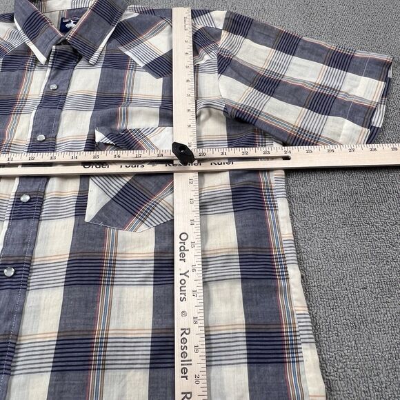 Vintage Chute 1 Shirt Adult Extra Large Plaid Pearl Snap Button Up Western Men's - Picture 12 of 15